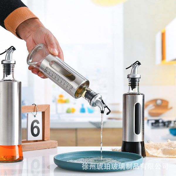 SS Scale Oiler Vinegar Glass Bottle (500ml) | DDK250725866