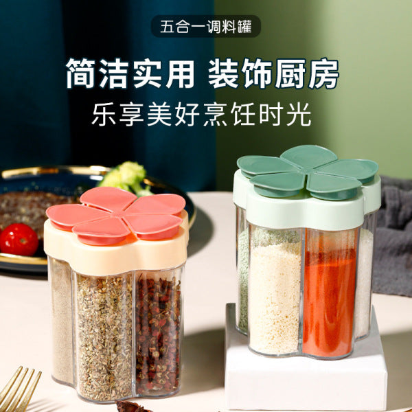 Multi-Purpose 5 in 1 Kitchen Seasoning Moisture Proof Box| DDC250825835
