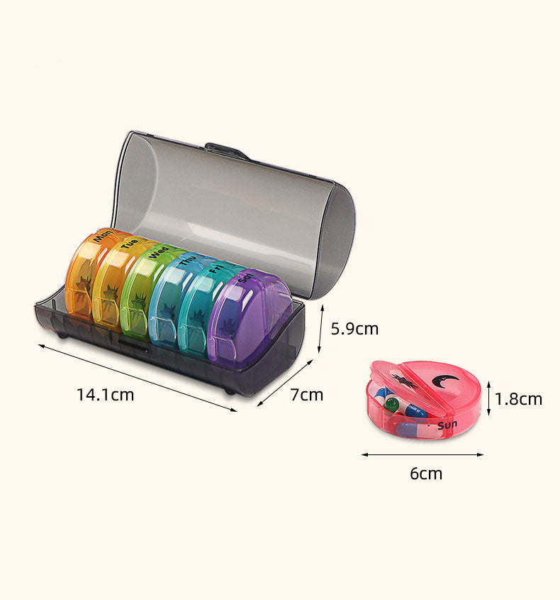 Moisture Proof 14 Cell Seven Day Portable Medicine Box | DDC250827837