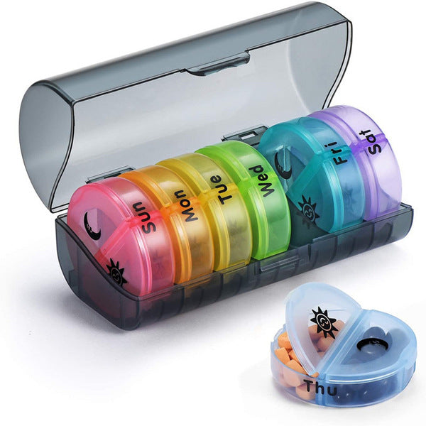 Moisture Proof 14 Cell Seven Day Portable Medicine Box | DDC250827837