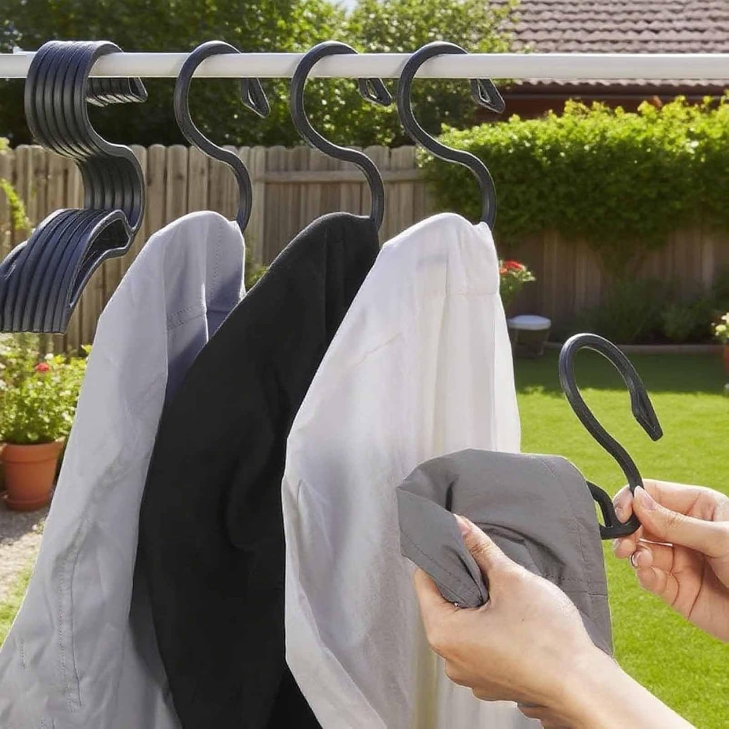 S-Shaped Plastic Hook Rack Hoodie Hanger (5 Pcs Set) |  DDC251227934