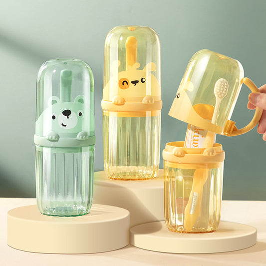 Travel Mouthwash Cup suit Toothbrush Toothpaste Storage Box | DDC250701843