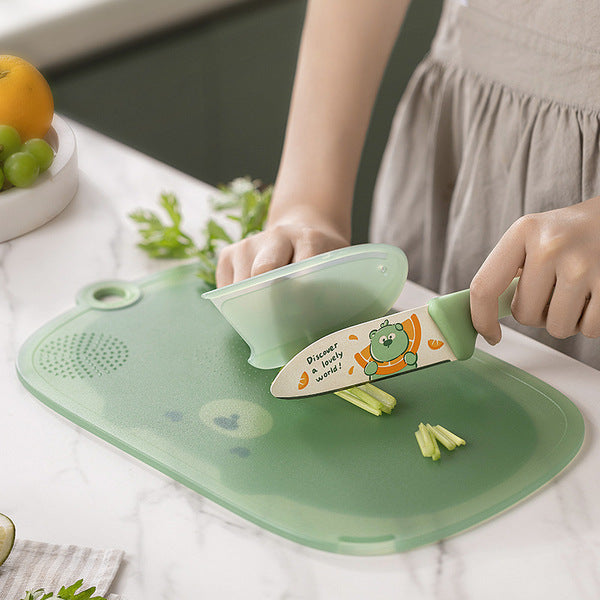 Anti-mildew Double Sided Cutting Board with Food Supplement Knife | DDC250705846