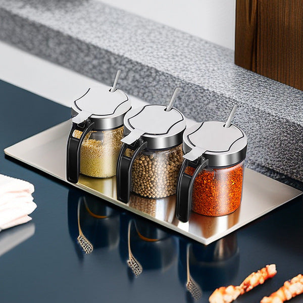 304 Stainless Steel Glass Seasoning Box | DDC251230941
