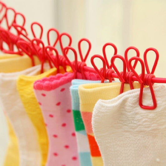 Portable Clothesline Outdoor Rope 1 strip with 12 clips | DDK250726871
