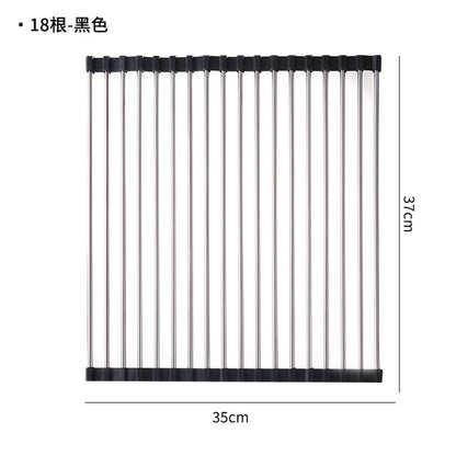 SS Pipe Silicone Foldable Dishes Storage Rack | DDC250624839
