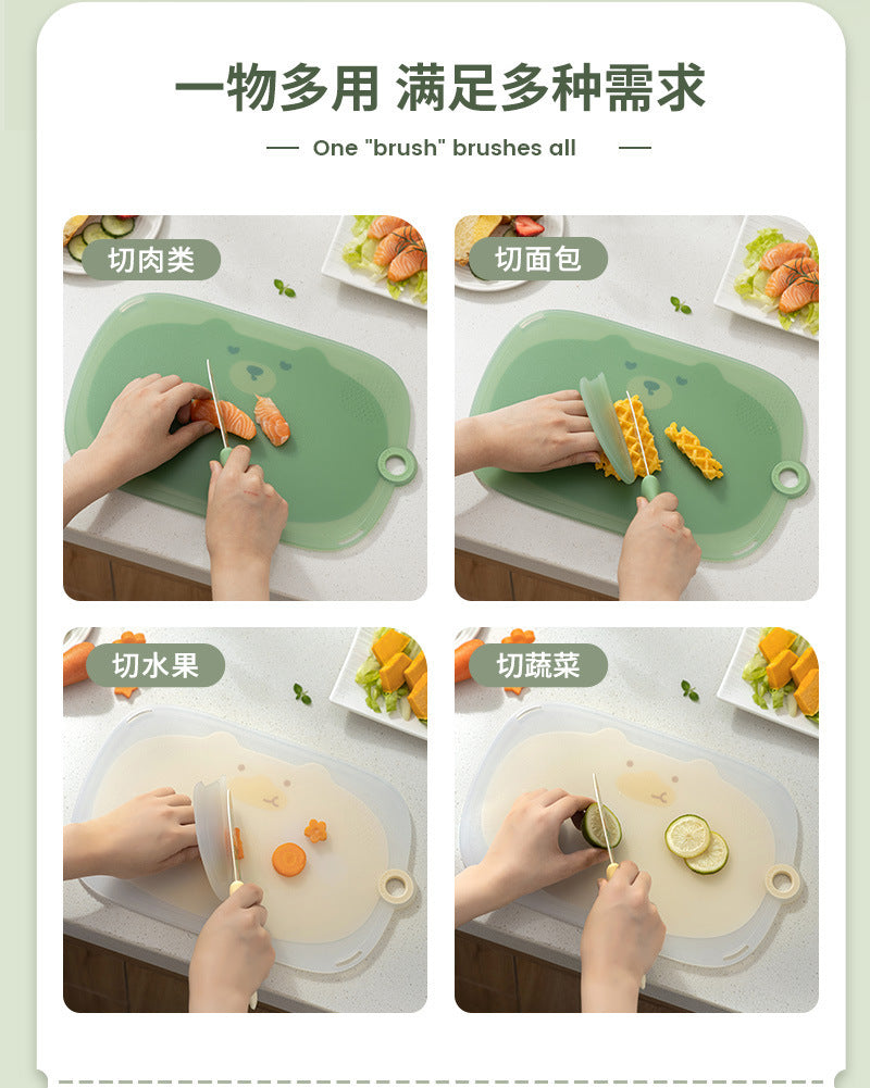 Anti-mildew Double Sided Cutting Board with Food Supplement Knife | DDC250705846