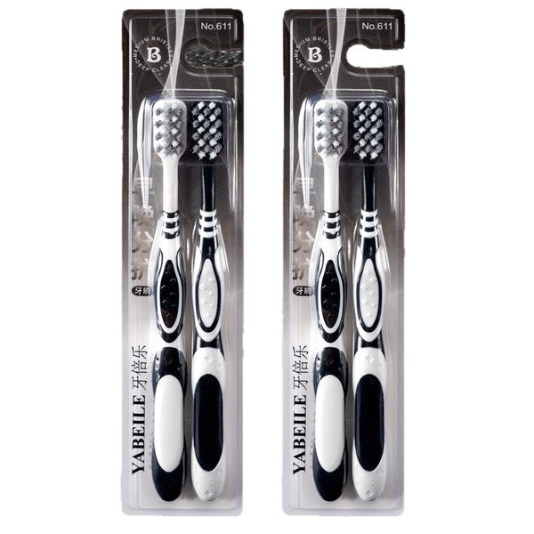 Hard Bristled Spiral Toothbrush (Adults-2 Pcs) | DDC260106949
