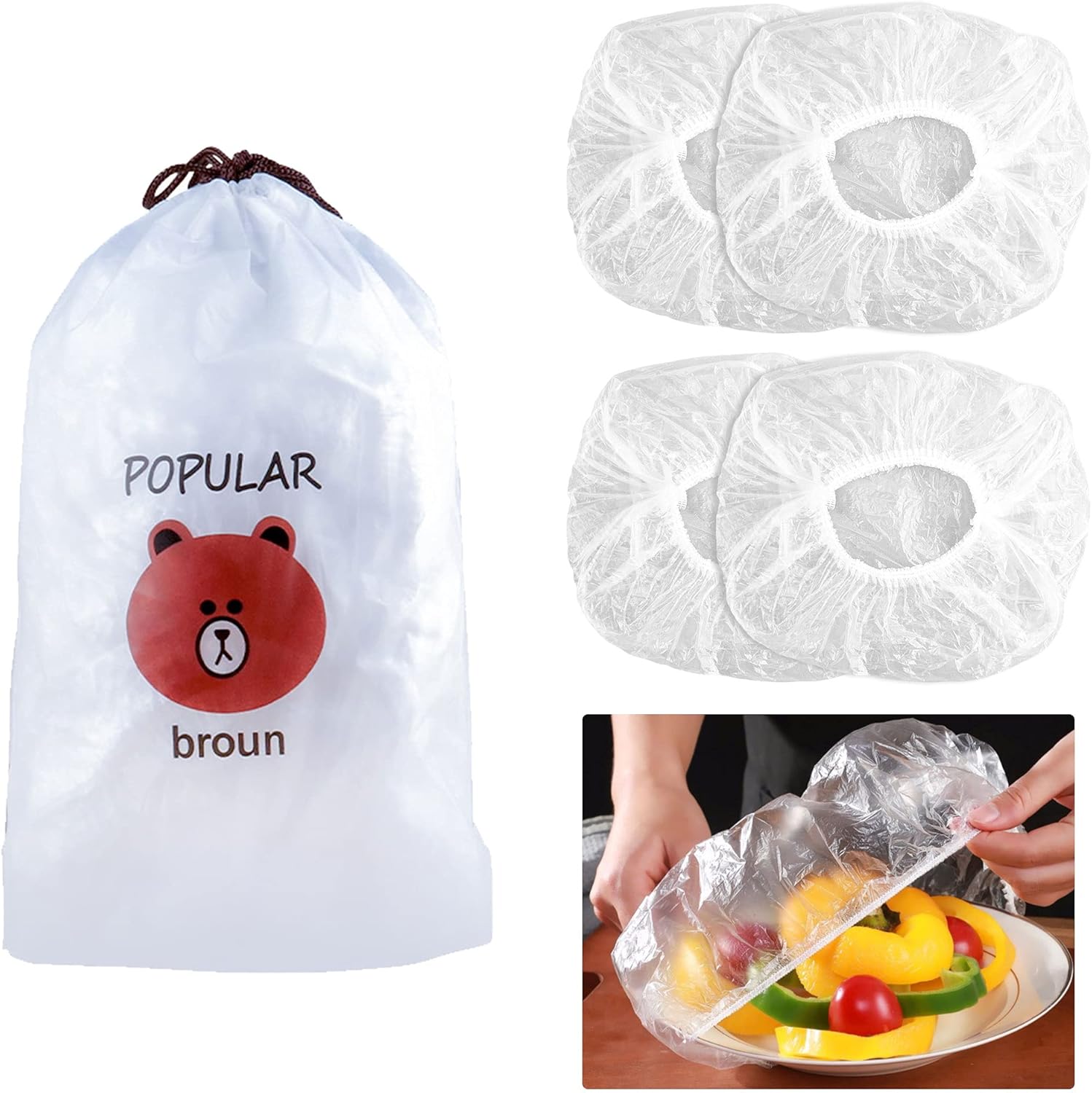 Panda Food Grade Disposable Bowl Cover (100 Pcs Set) | DDK250707852