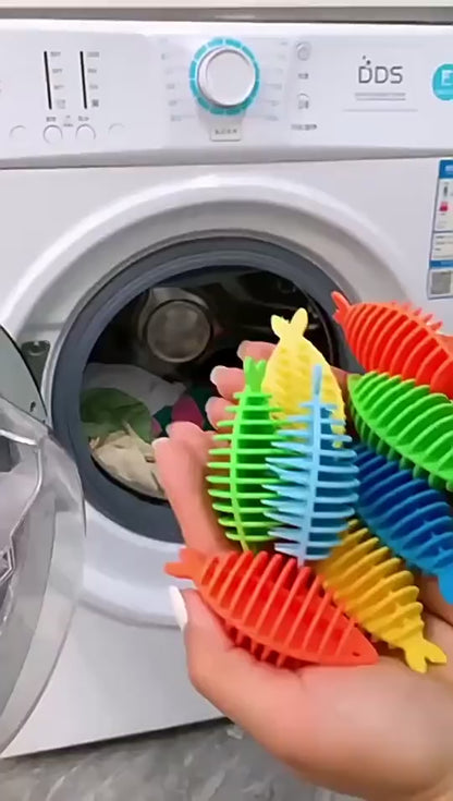 Multicolour Fish Laundry Cleaning Ball (4 Pcs Set)| DDC2609031056