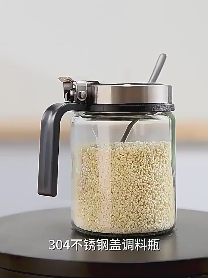 304 Stainless Steel Glass Seasoning Box | DDC251230941